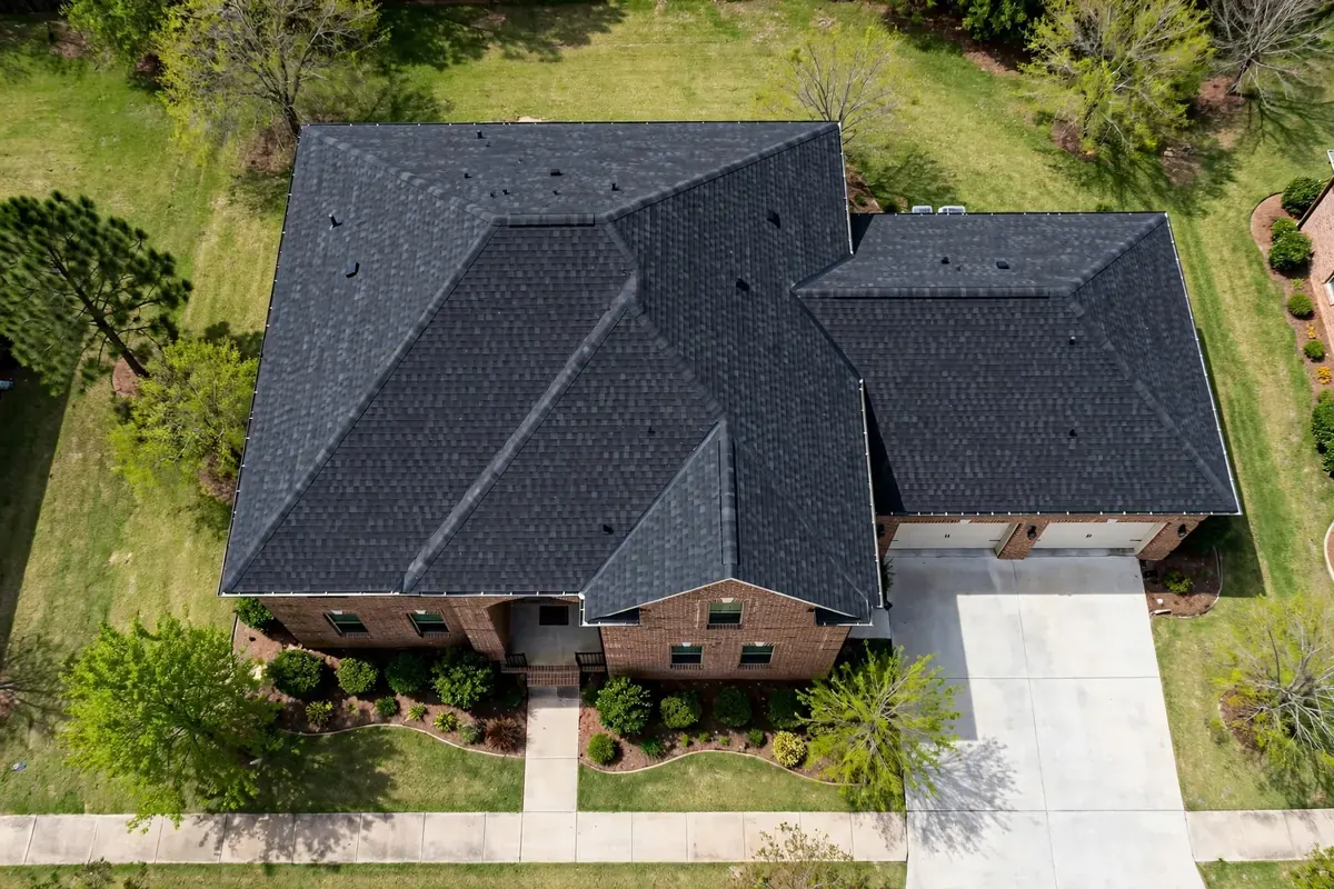 New architectural shingle roof after hail damage replacement in Spring, TX