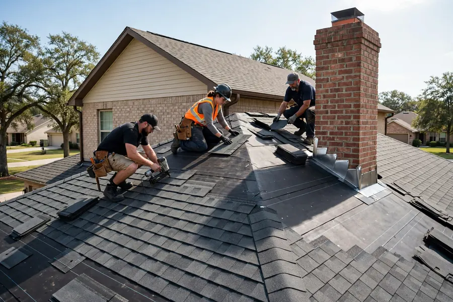 New roof installation